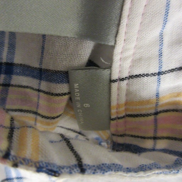 Maeve Anthropologie Plaid Ruffle Tunic Blouse Top size 6 Prairie Peasant - Picture 5 of 11